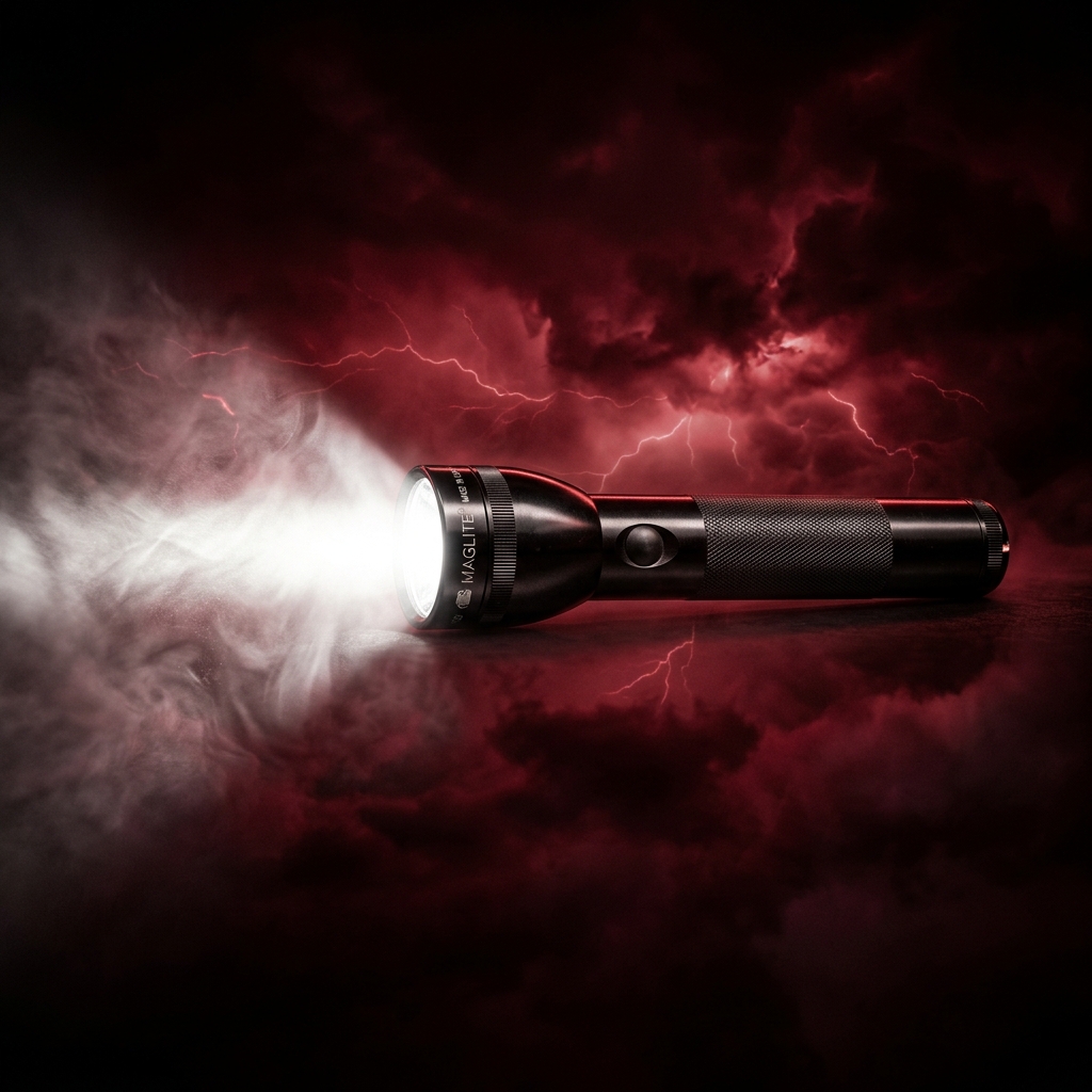 MAGLITE® professzionális lámpa fénysugár bevetésen sötétben